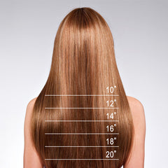 Parrucca lunga da donna in seta naturale con 100% capelli umani